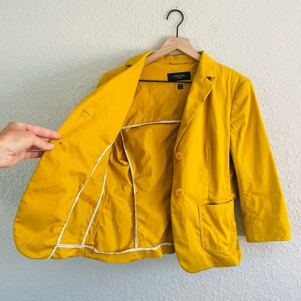 Weekend MaxMara Yellow Blazer Jacket - Picture 2 of 13
